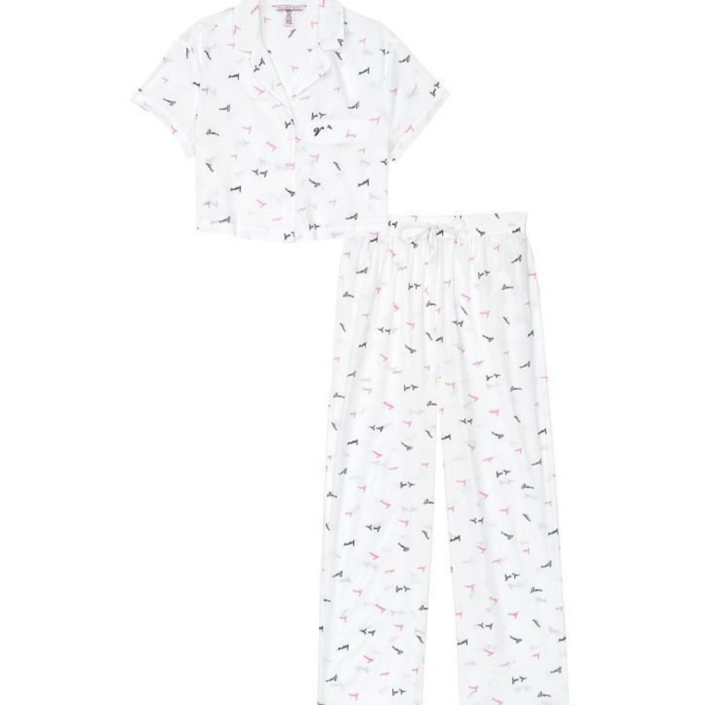 Victoria secret Crop Pj set size XL NWT